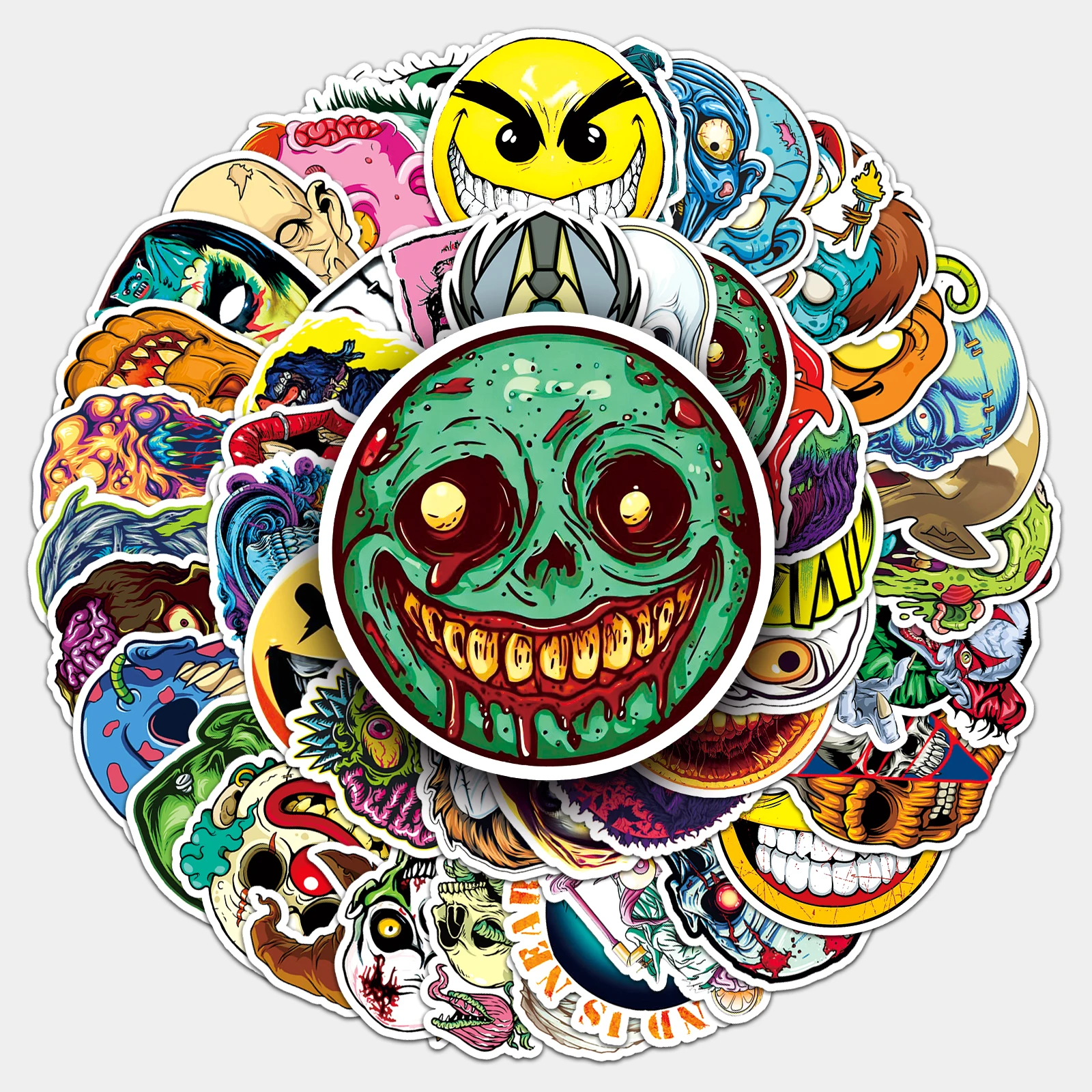 

50pc Ghost face series Cartoon Cute Graffiti Stickers Suitcase Laptop Guitar Skateboard Personalized Decoration Stickers