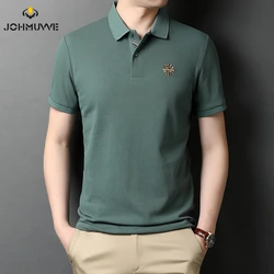 Men's Embroidered Casual Fashion Short Sleeved POLO Shirt Summer Comfortable Top