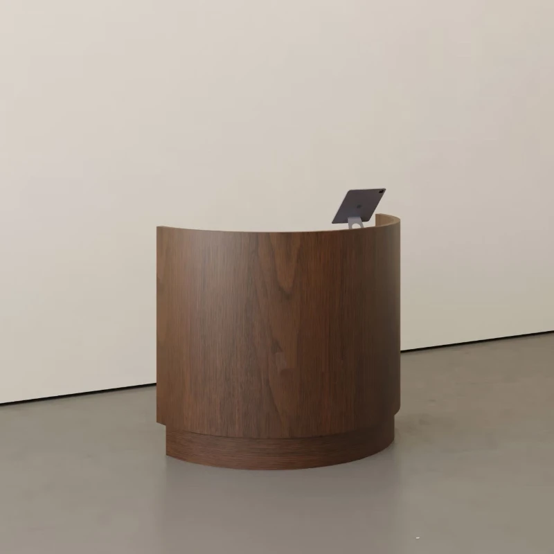 Half arc bar cabinet reception counter women's clothing store modern reception counter small comptoir magasin office furniture