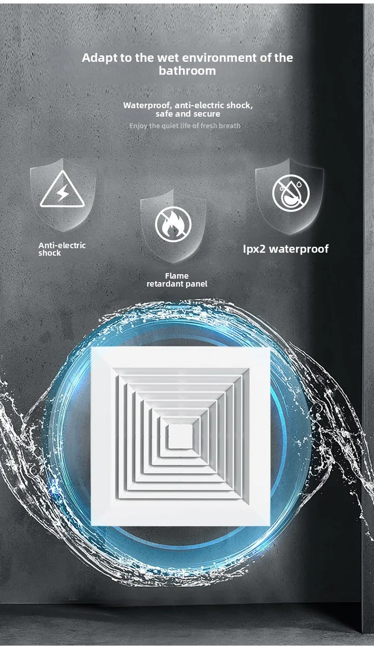 220V geïntegreerde plafondafzuigventilator keuken badkamer stille sterke ventilatie DC