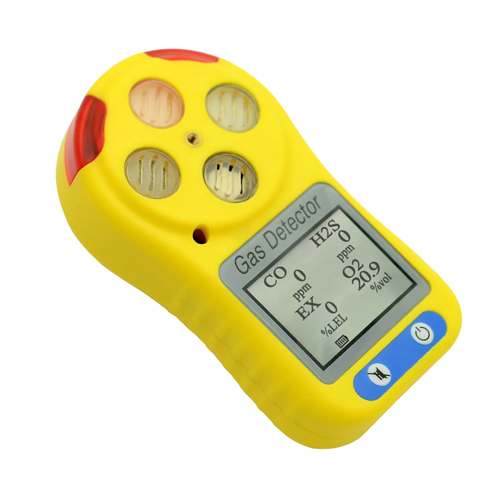 ATEX Portable 4 in 1gas Detector CO O2 H2S LEL CH4 Multi Gas Detector