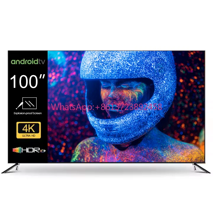 65 75 80 85 100 120 Inch 4K UHD Flat Smart LED TV UHDTV with LED Backlight for Hotels