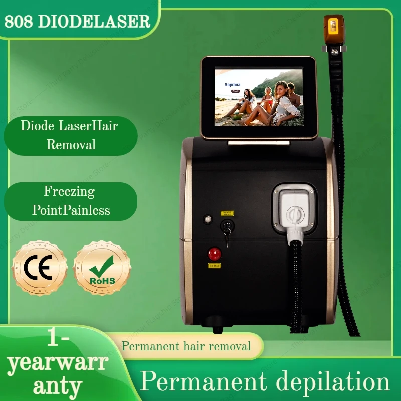 

4000W Face 808nm Diode Laser Hair Removal Machine Alexandrit Permanent Painless Physical Underarm Body Care Depilation Equipment