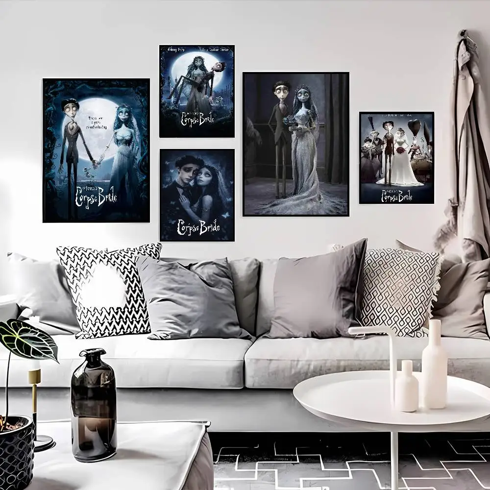 Movie C-Corpse Bride Anime Posters Sticky HD Quality Wall Art Retro Posters for Home Kawaii Room Decor