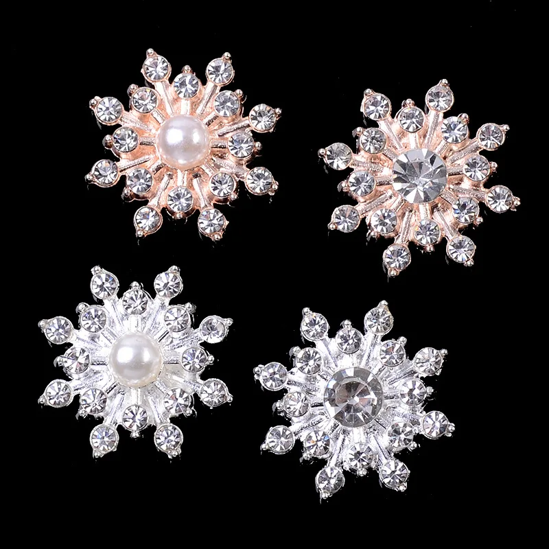 

100Pcs sets DIY flower heart pearl water crystal jewelry DIY hair accessories hairpin group fan handmade material accessories