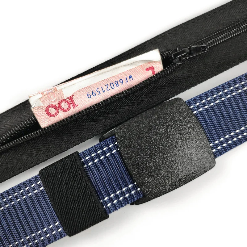 Travel Cash Anti Theft Belt Outdoor Zipper Hidden Money Belt For Men Women Secret Pocket Waist Packs Pouch Wallet Length 120cm