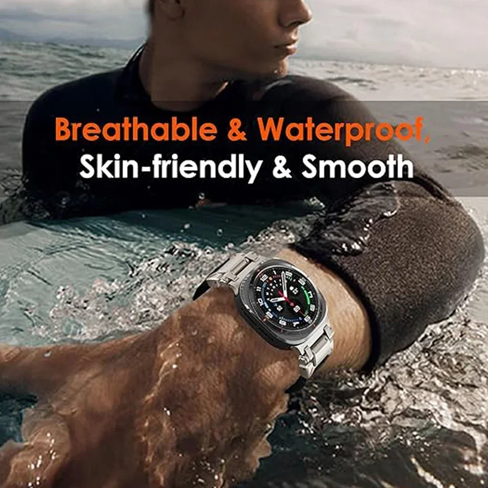 المطاط الرجال حزام لسامسونج غالاكسي 8 44 مللي متر 40 مللي متر 8 الكلاسيكية 46 مللي متر الفاخرة الرياضة الفرقة ل غالاكسي الترا 2025 2024 حزام الساعات سوار