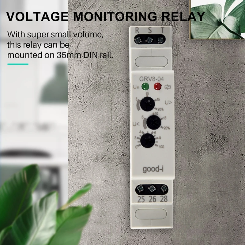 GRV8-04 M460 3 상 전압 모니터링 릴레이, 위상 시퀀스, 장애 보호, 전압 제어 릴레이