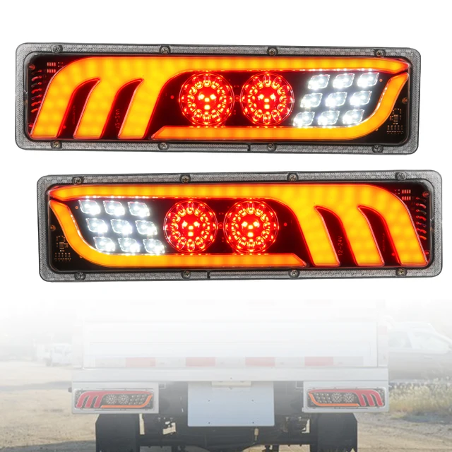 46CM LED tylny stop kierunkowskaz światło cofania ciężarówka przyczepa przyczepa kempingowa lampa hamulca cofania ruchu drogowego FogLamp wodoodporny 12-24V