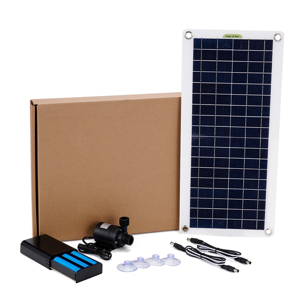 Imagem -06 - Kit sem Escova Bomba de Água Solar Painel Solar Decoração do Jardim Fonte da Lagoa Aquário Piscina de Água de Peixes 12v 50w