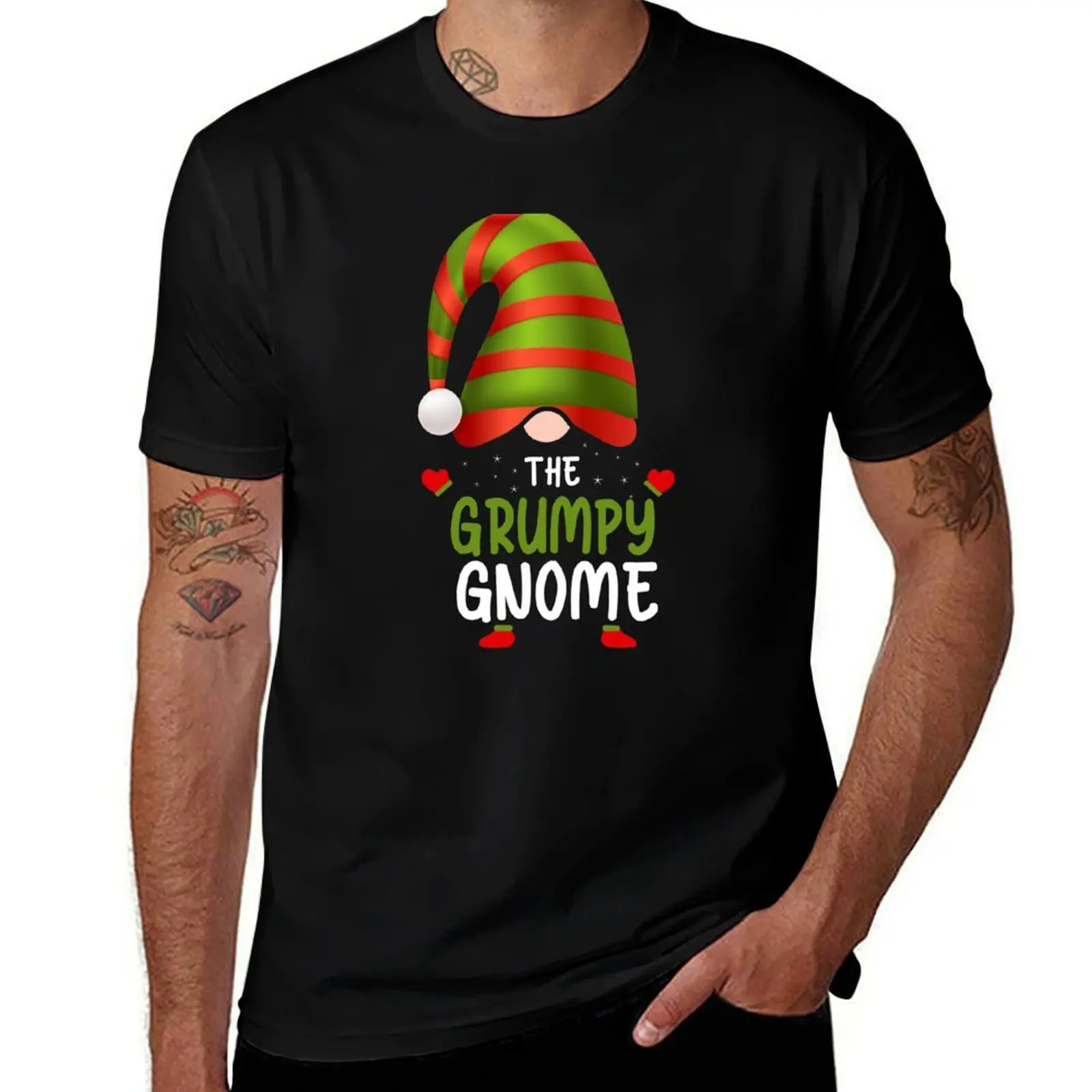

the grumpy gnome matching family group christmas pajama T-Shirt funny t shirts dark humor t shirts for man graphic tees T-Shirt