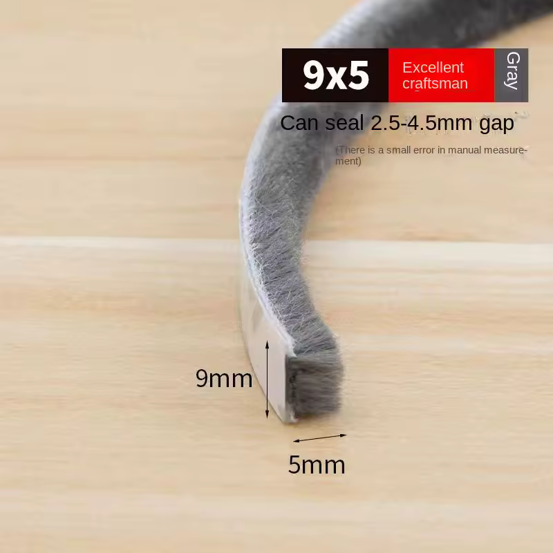 Self-adhesive Bristles Wool Pile Weatherstrip Door Window Brush Seal 7/9 X 5mm 9mm 12mm 15mm 23mm Warm Winter Gray White Brown - Image 15