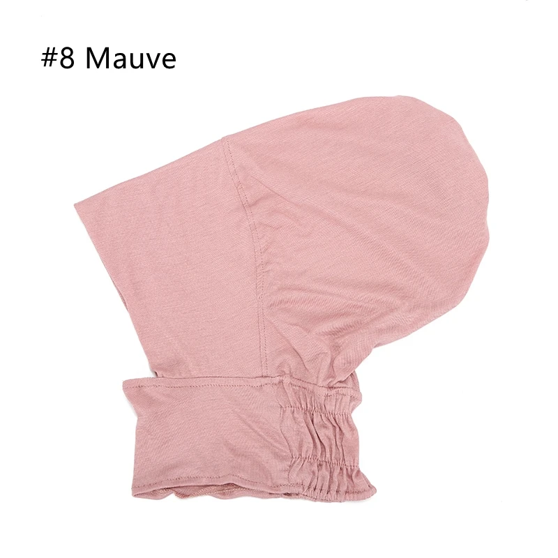 Newest Modal Jersey Inner Caps Hijab Plain Mercerized Cotton Elastic Underscarf Muslim Turban Bonnet Islamic Scarf