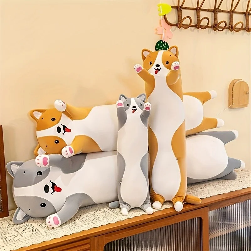Riesiges Shiba Inu Plüschkissen – weiches Cartoon-Hundekissen, Körperkissen mit Tieren – Detail 2