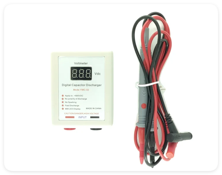 800V High Voltage Capacitor Quick Discharger High Voltage Discharge Tool Electrician Safety Protection Tool LCD Screen Display