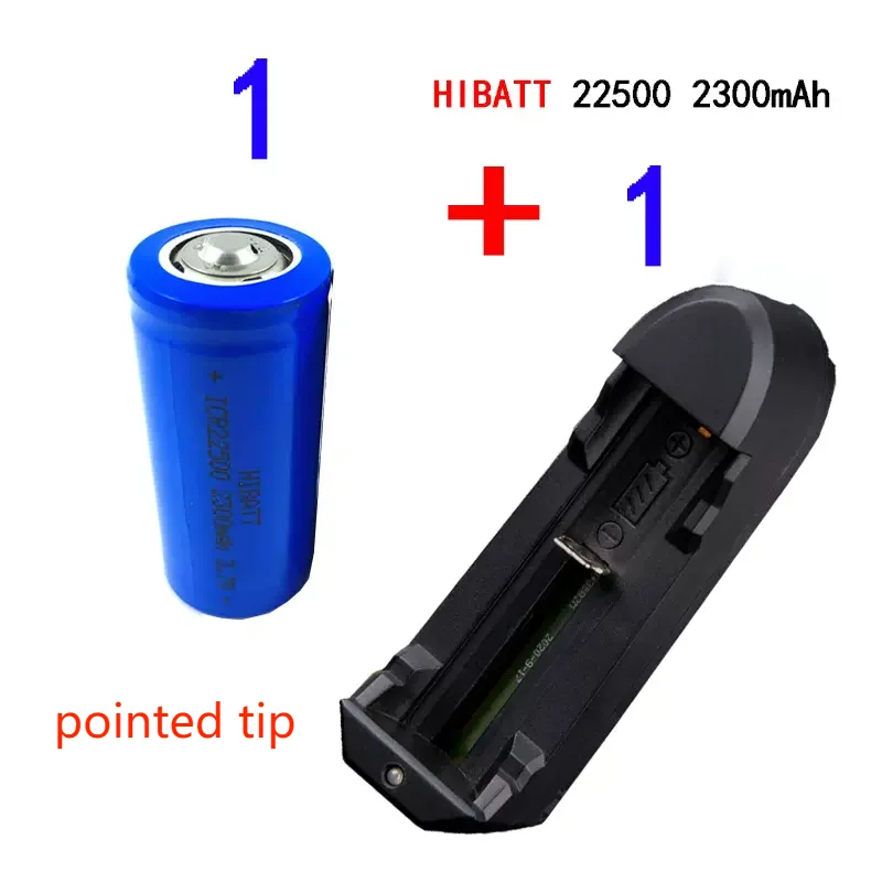 22500 3.7V lithium battery + charger ICR22500 replaces 3 AAA dry batteries for natural gas flashlight