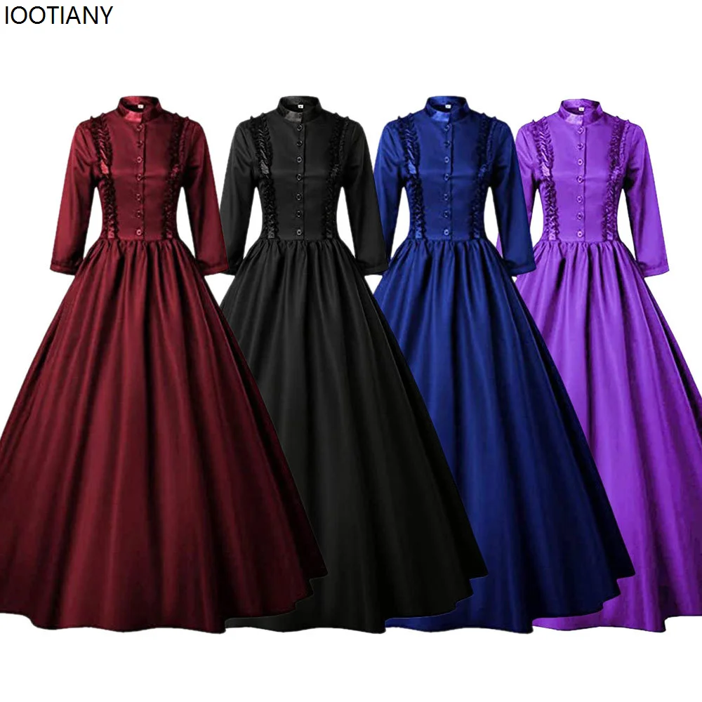 

Halloween Palace Retro Aristocratic Cosplay Dress Medieval Victorian Princess Fancy Dress Women Gothic Ball Dress Carnival Suits