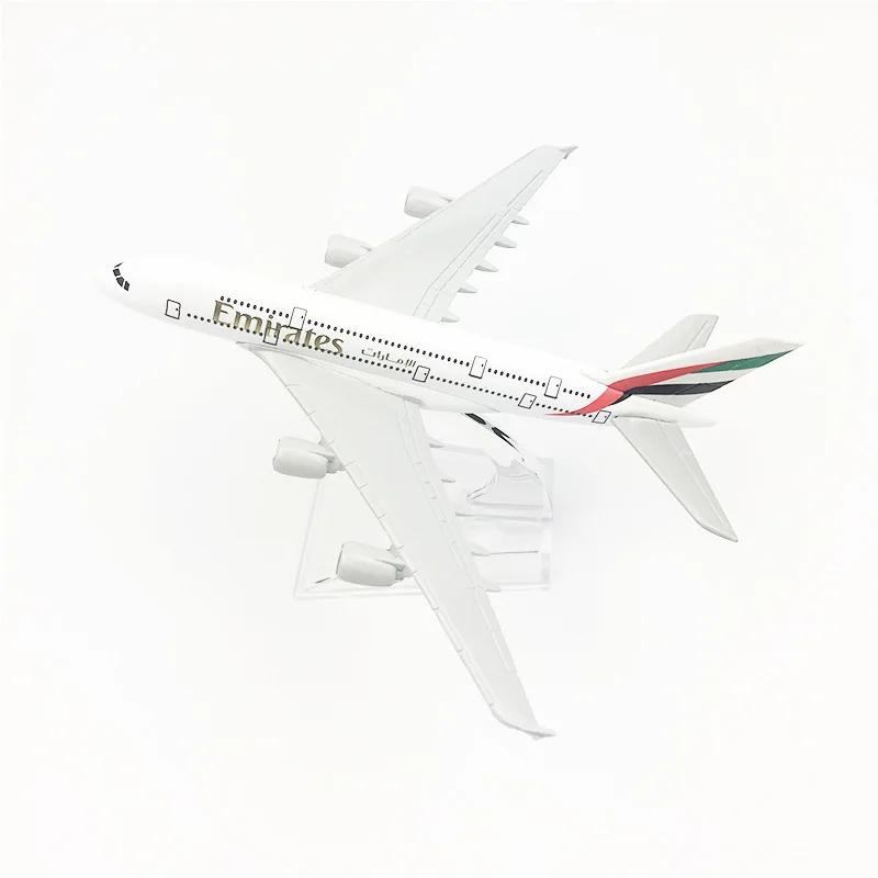 16cm Alloy Metal Emirates UAE A380 Die-cast Aircraft Model Toys 380 Airbus Airline 1:400 Scale Aircraft Model