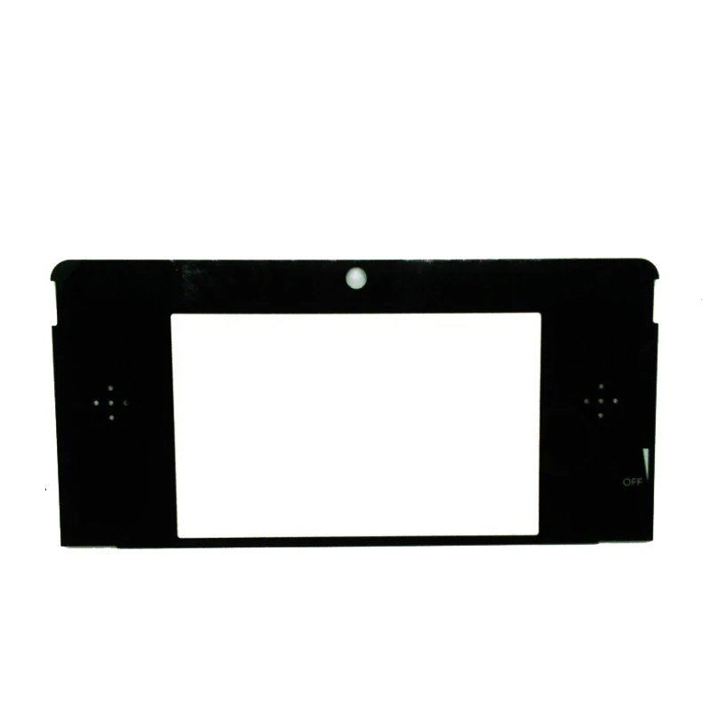 Couvercle de lentille de cadre d'écran LCD avant supérieur en plastique de remplacement, pièces de réparation 3DS, noir et blanc