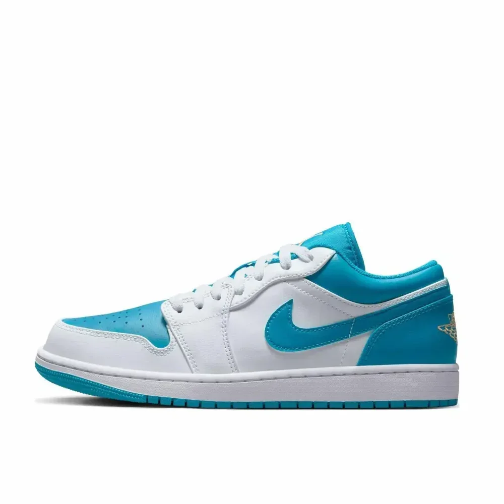 Nike Air Jordan 1 Low Spring and Summer New Men's Basketball Shoes Hundred fashion wear-resistant anti-skid Jewel Blue