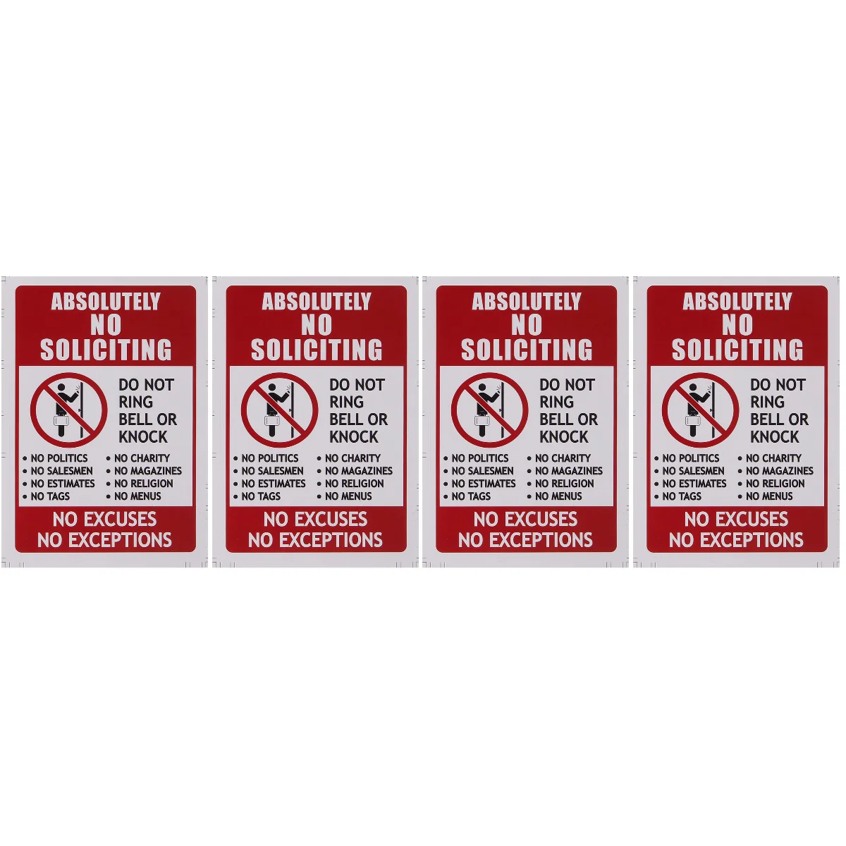 

2 Pack Disturb No Entry Sticker Waterproof Stickers Soliciting Signs The for House Door