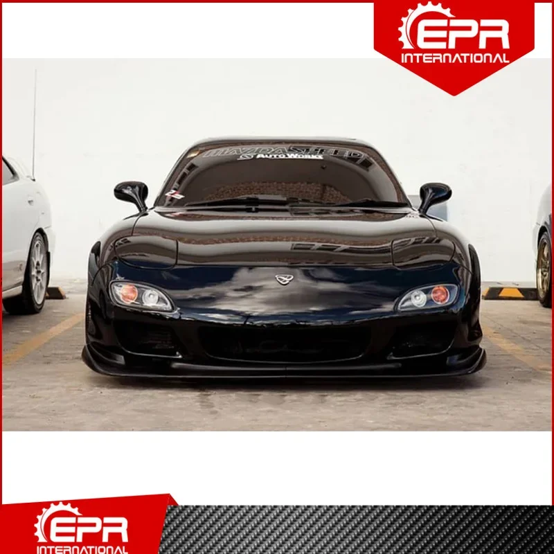 For RX7 FD3S OEM Carbon Fiber Front Lip Trim 2pcs (1993-1999 Model) RX7 Racing Part Body Kit FD3S Accessories Front Lip Splitter