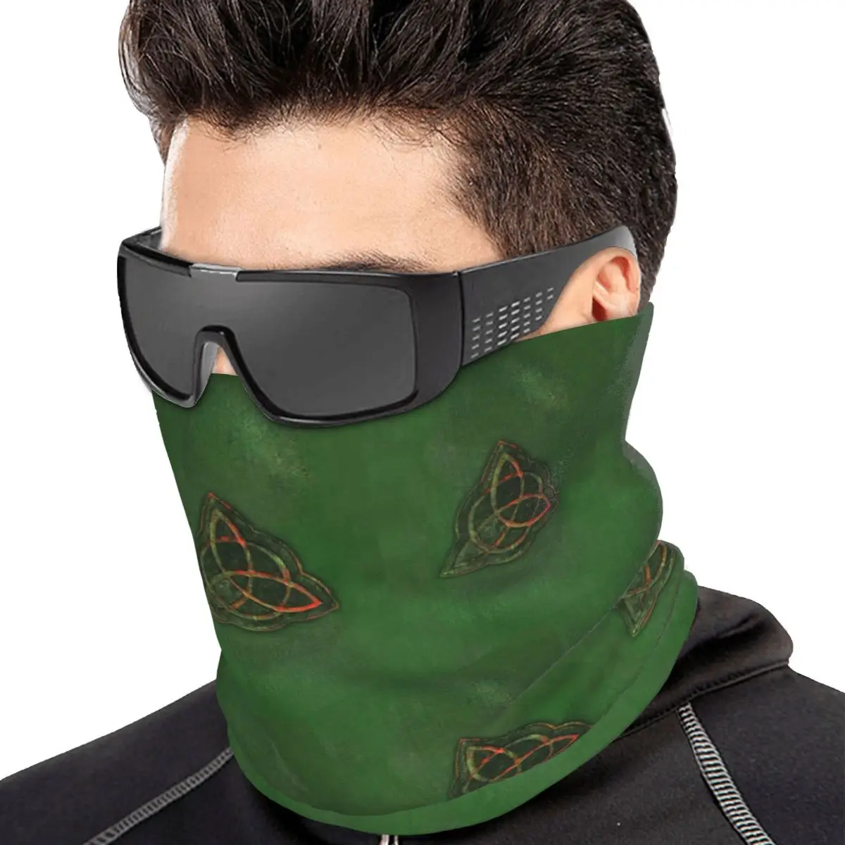 Book Of Shadows - Charmed Triquetra Design Multifunctional Elastic Neck Gaiter Dust Proof Face Cover Bandana Unisex for Cycling