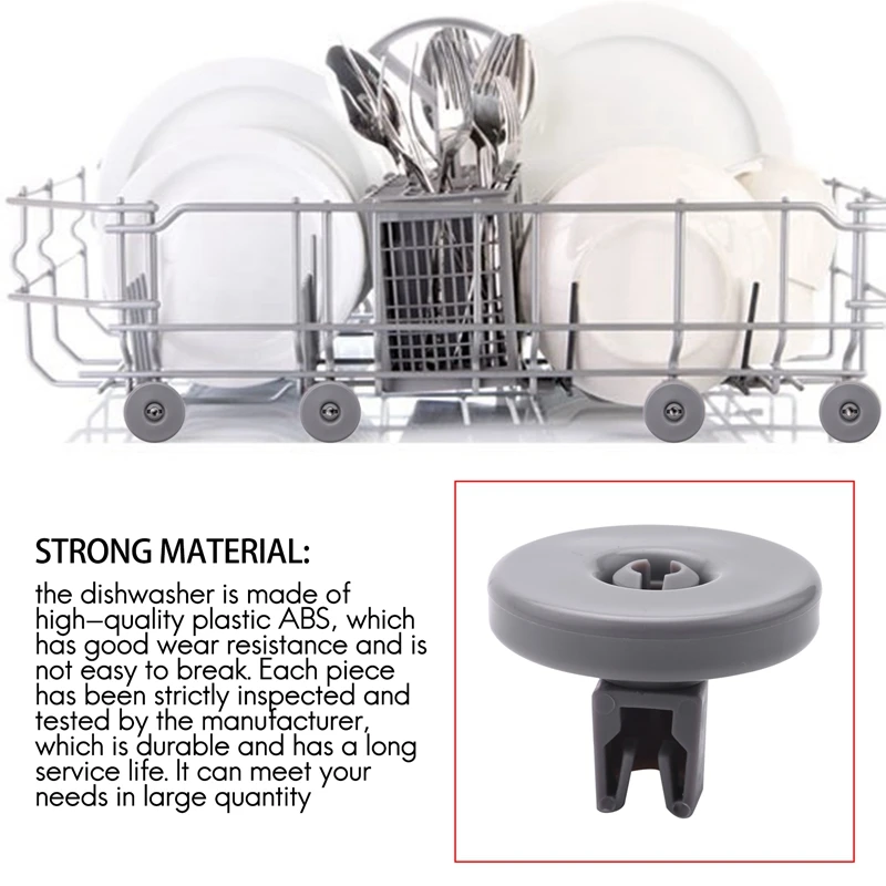 16 แพ็คของเครื่องล้างจานล้อตะกร้าล่างล้อสําหรับ AEG Electrolux FAVORIT Zanussi เครื่องล้างจานล้อ