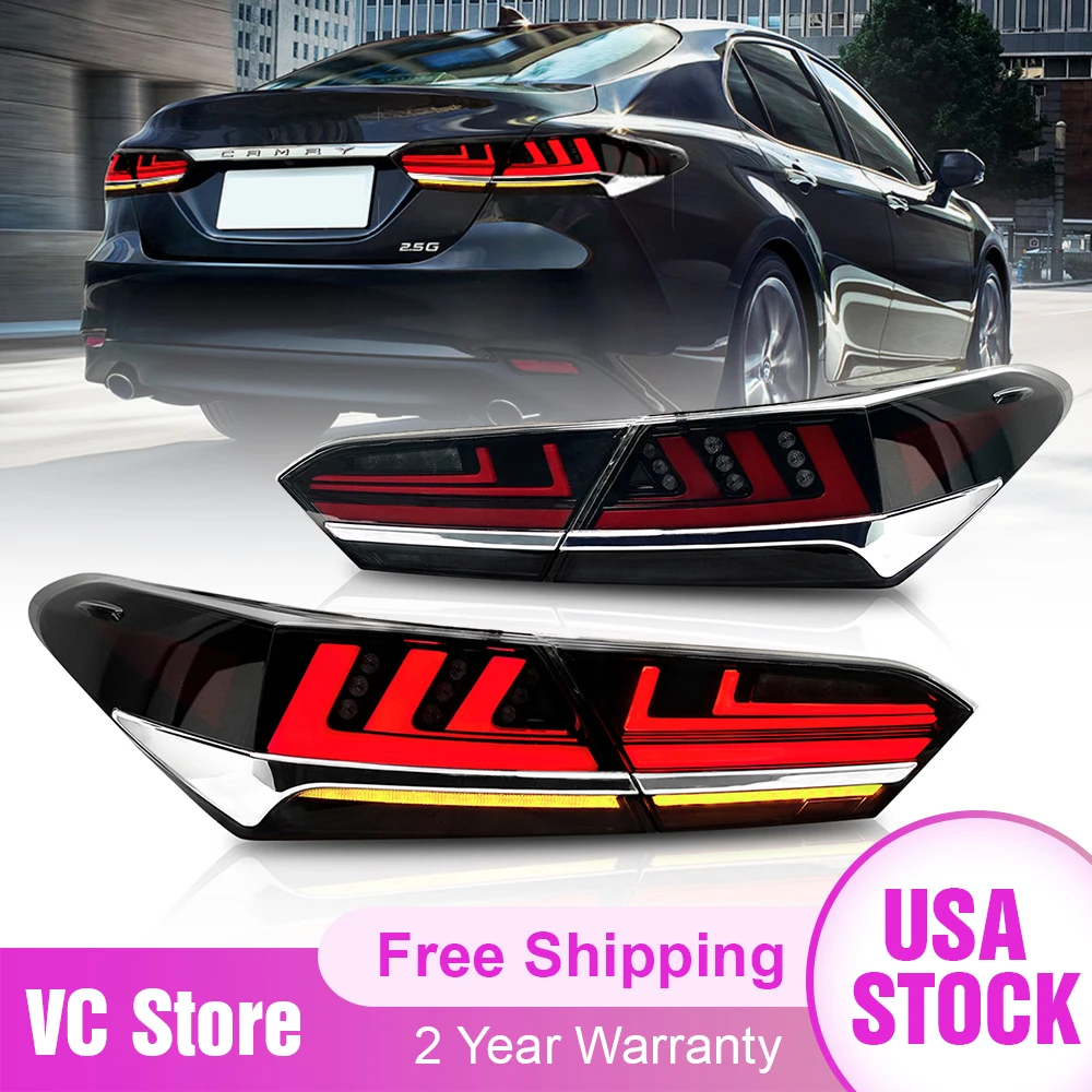 Taillights For Toyota Camry 2018-2021 Tail lights LED Lamp Car Accessorie Start-up Animation Sequential Breathing Turn Signal