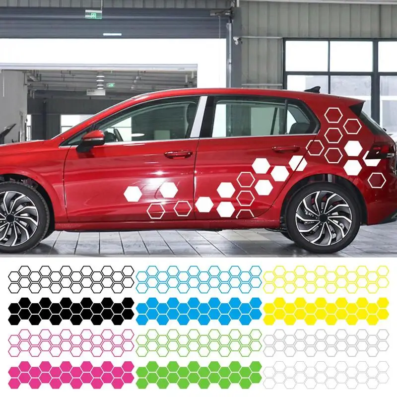 

Honeycomb Style Sticker Waterproof Car Decals Bumper Stickers Car Body Decor Comb Auto Tuning Car Side Stickers for Sedan Truck