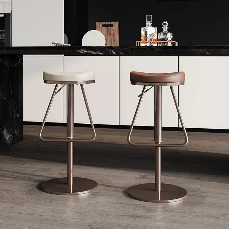 

Ergonomic Reception Bar Chairs Swivel Stool Metal Design Bar Chairs Kitchen Counter Cadeira Krzeslo Cafe Furniture JY50BY