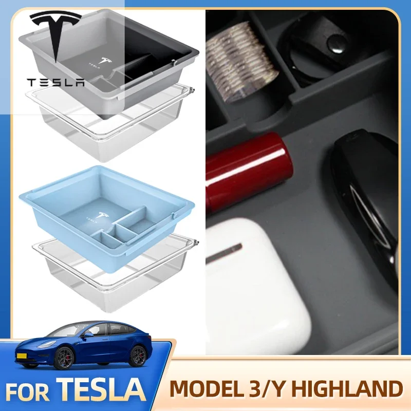 

Для Tesla Model Y Model 3 2020-2025 подлокотник с центральным управлением, ящик для хранения, модифицированные аксессуары, аксессуары, инструменты, наклейка на автомобиль