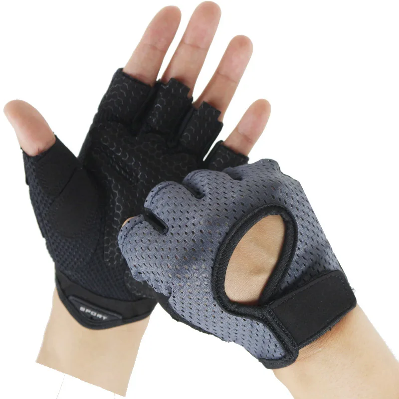 Half Finger Gloves Mountain Running Fitness Wrist Cycling Unisex Weight Lifting Non-slip Breathable Gloves