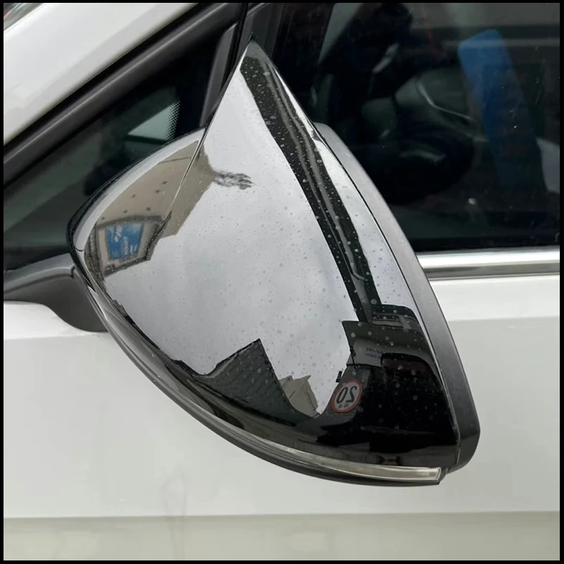 

For Volkswagen VW Golf 7 MK7 MK7.5 GTI R GTE GTD 2013~2019 Side Rearview Mirror Cover Cap Trim With Horn Car Styling Accessory