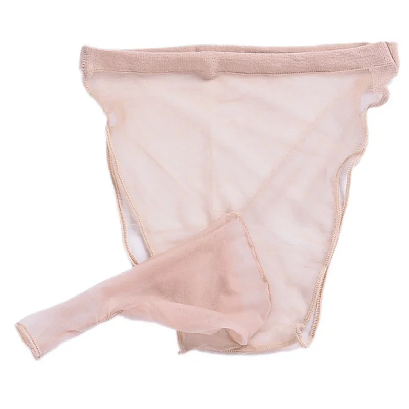 Sexy Stocking G-string Men High Elastic Transparent Underwear Silky Smooth Penis Sheath Underpants T-back Thongs Erotic Panties