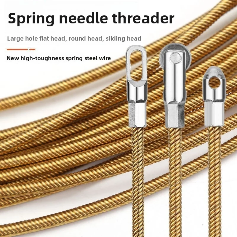 Picture 3: Multi-purpose wire threading tool, electrician's cable puller, steel  guide, spring  threader