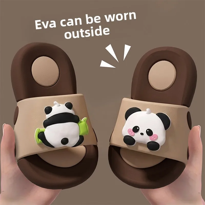 New Children Clogs for Boys and Girls Non-slip Beach Slippers Parent-child Thick-soled Slippers Kids Cartoon Cute Home Slippers