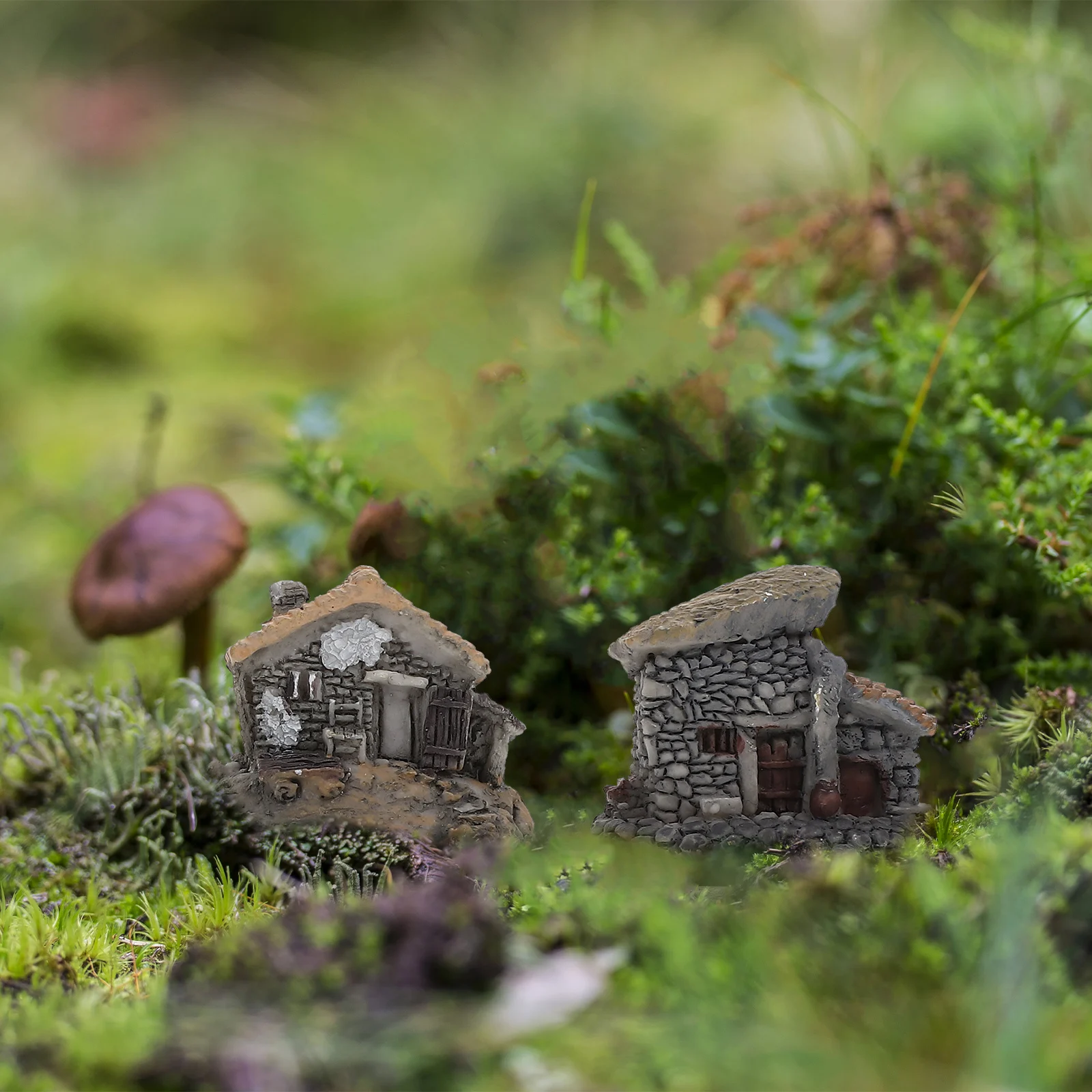 

8Pcs Mini Resin Durable Micro Landscape Ornament Fairy Garden Stone Plant Pot Decoration Micro Landscape Ornament