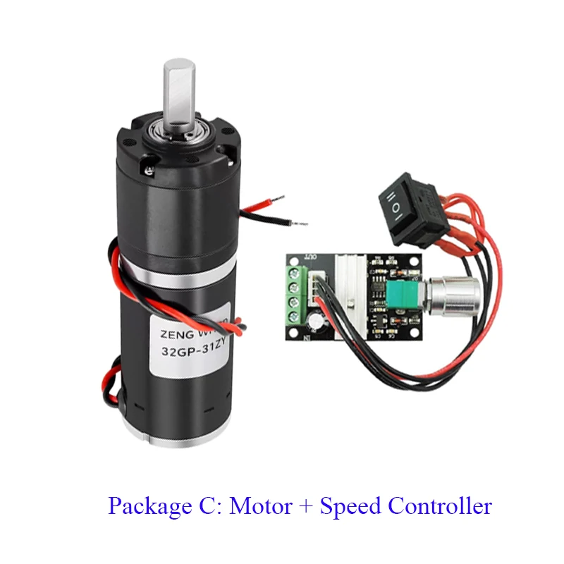 DC 12V/24V Planetary Reducer Motor 11-2160RPM 32GP-31ZY High Power 0.5-100Kg Large Torque Reverse Adjustable Gear Motor view 5