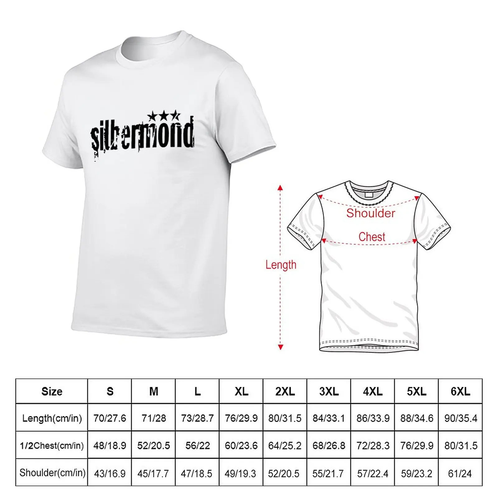 New Silbermond Logo For Fans T-Shirt plus size tops black t shirt Short sleeve tee mens graphic t-shirts pack