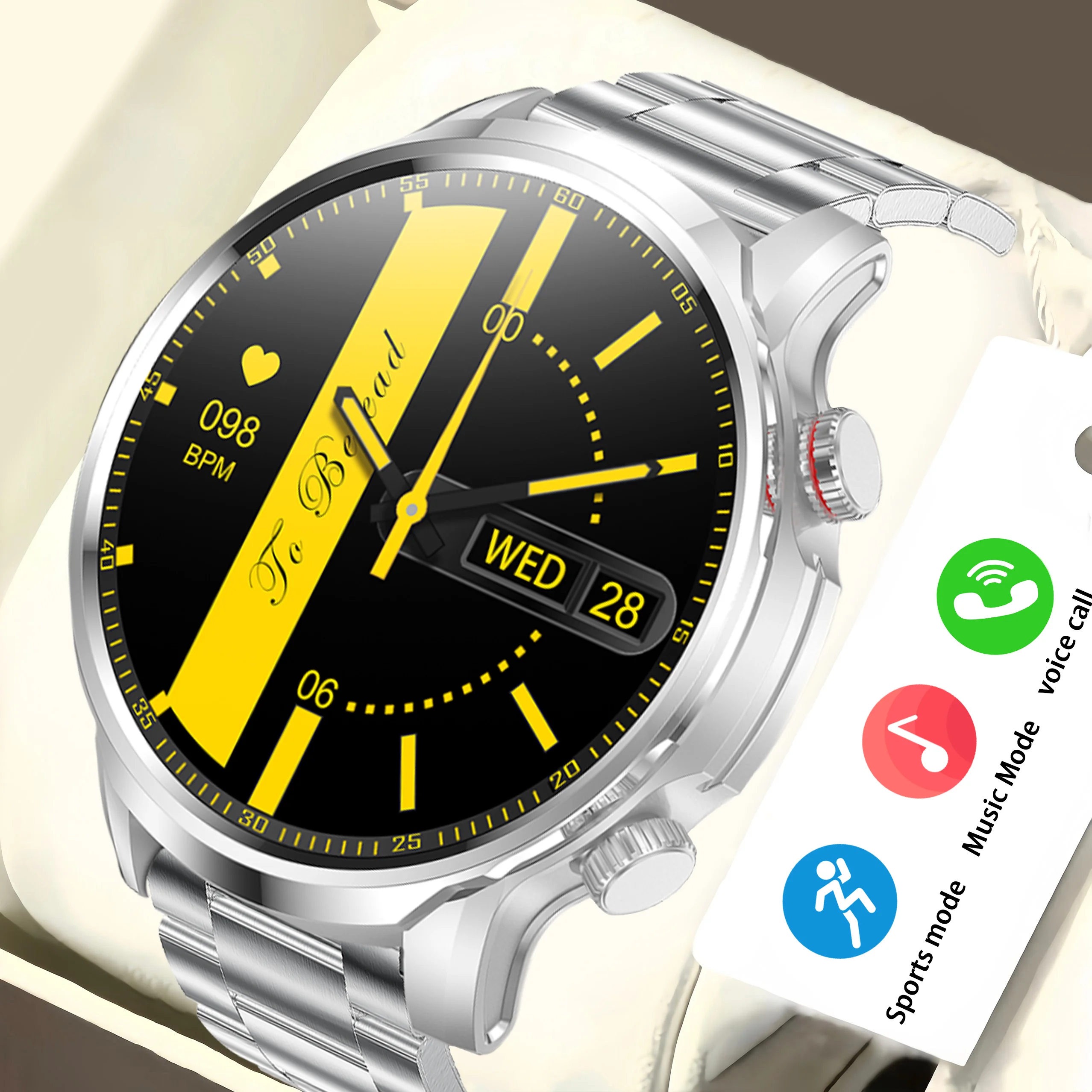 Original smartwatch multifunctional settings including heart rate detection, Bluetooth calling, and multiple sports modes