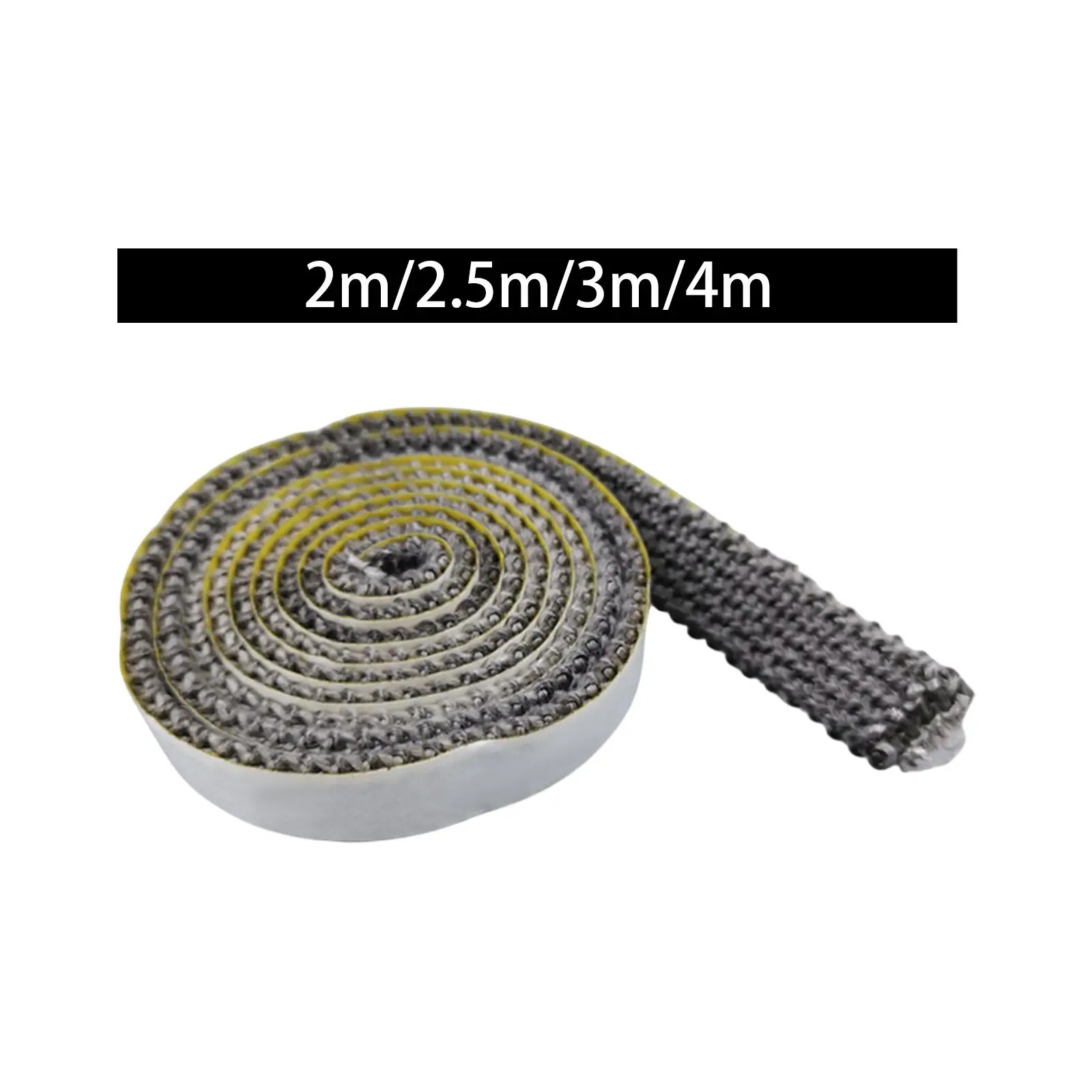 Fireplace Sealing Rope Practical Spare Parts White Flat Rope Adhesive Fiberglass Rope for Fireplace Door Window Chimney Glass