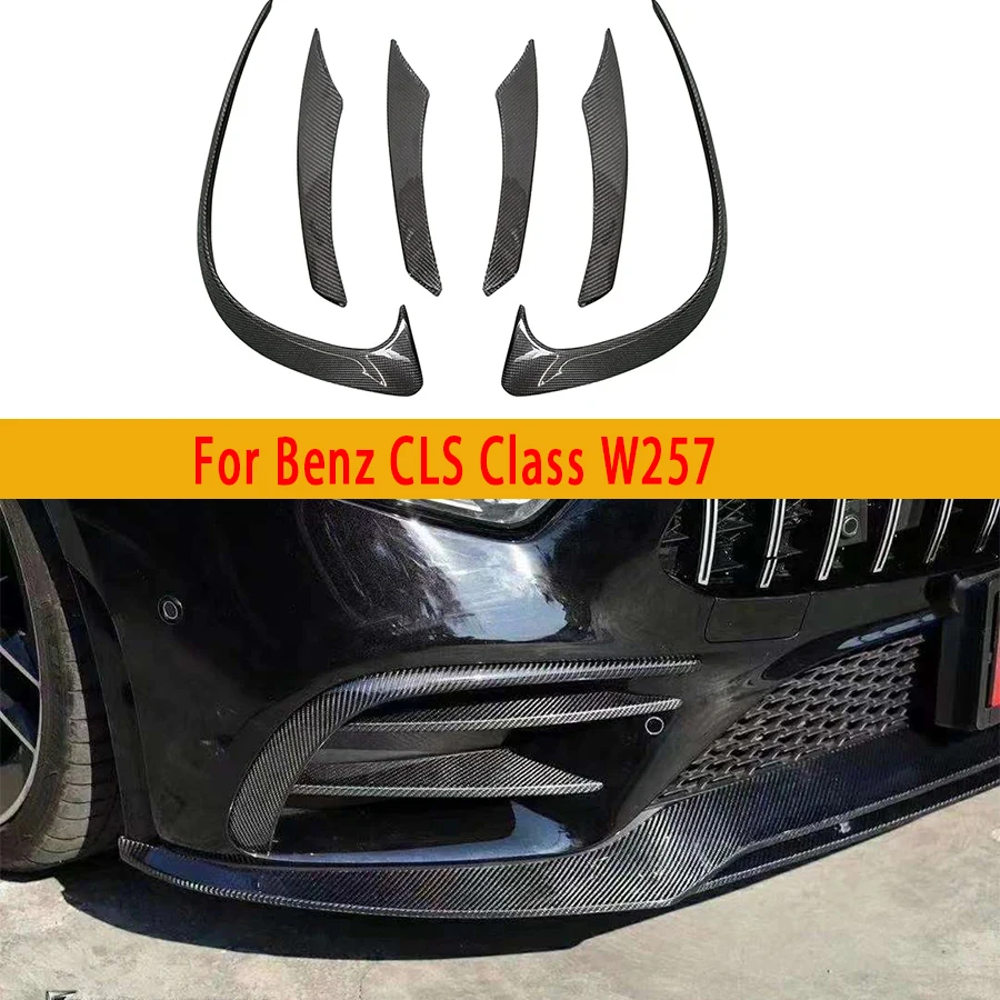 

For Mercedes Benz CLS Class W257 CLS53 2018+ Carbon fiber wind knife fog lamp air vent decorative strip Car Accessories