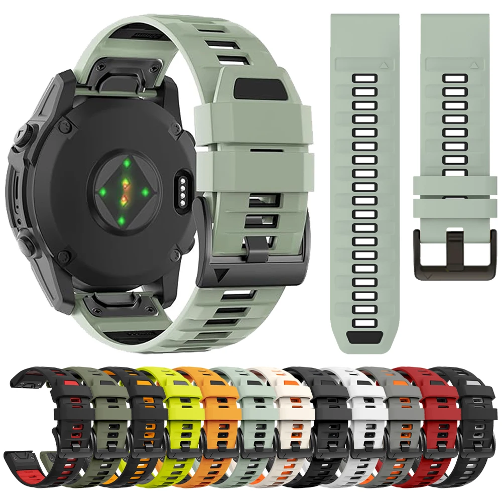 QuickFit 22 26 mm Silikonarmband für Garmin Fenix 8 Epix Pro 47 mm 51 mm/Fenix 7X 7Pro 6X 6 5X 5Plus E/Tactix8 7 Original-Armband