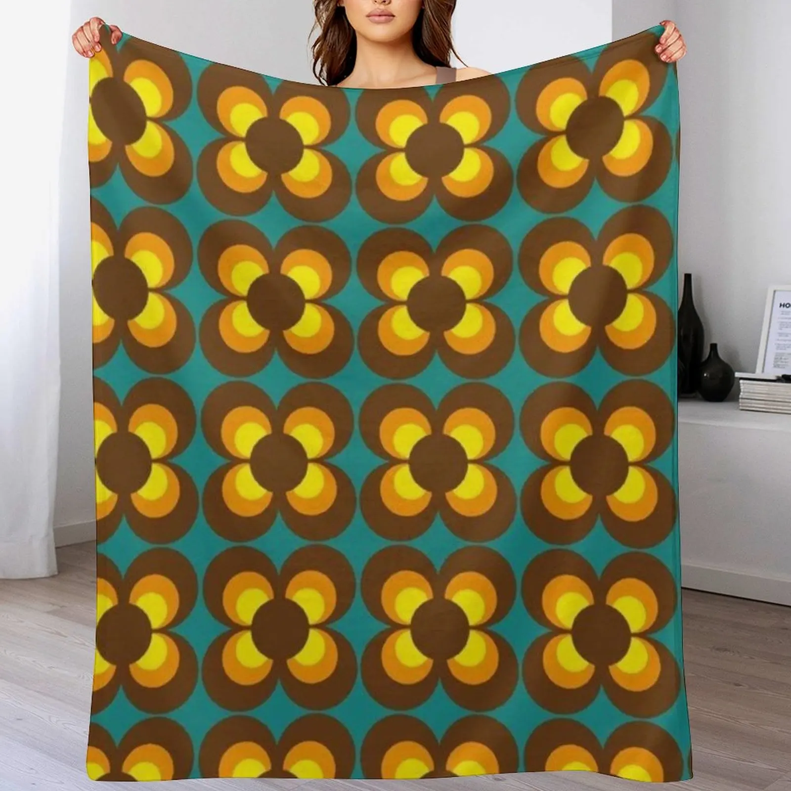 Orla kiely flower design, all color kiely , orla kiely art Throw Blanket for winter heavy to sleep Sofas Blankets