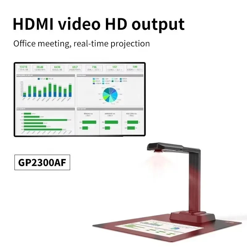 A3 High-Speed Document Scanner 20MP Fixed Focus Portable Book OCR Scanner with Multi-Language Software for Business And Home Use