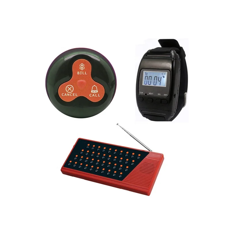 

Beach Call Center Ordering Paging System Pager Beeper Wireless Restaurant Table Buzzer with Vibration and Light