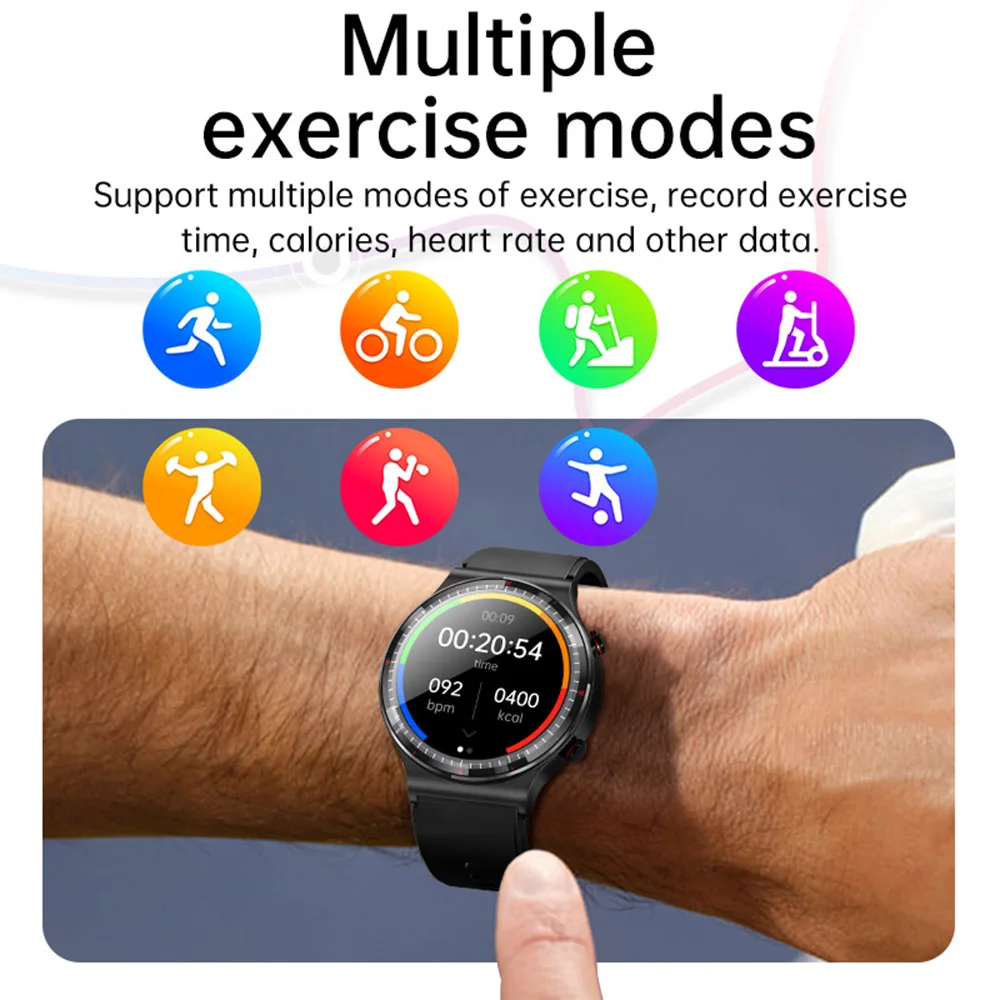 500Hz ECGスマートウォッチ 体組成測定 尿酸 血中脂質 心臓健康 スマートウォッチ 男女兼用 1.43インチ AMOLEDスクリーン