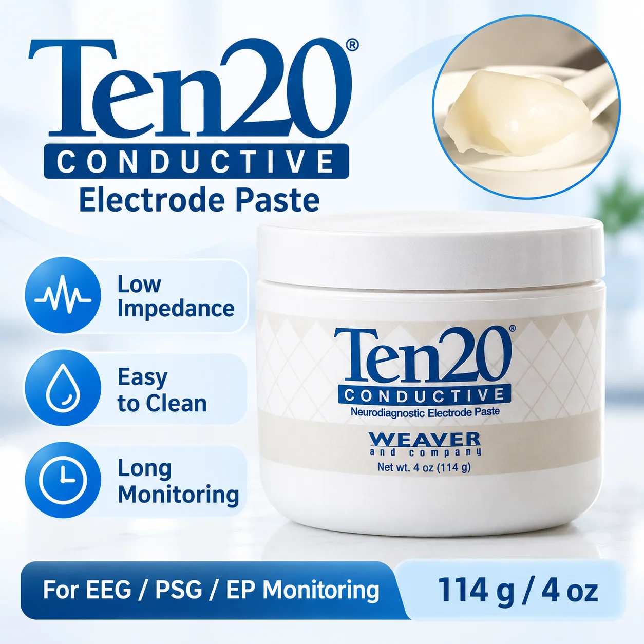 Ten20 Conductive Paste EEG Electrode Paste for Brainwave Monitoring Electrode Contact and Signal Recording
