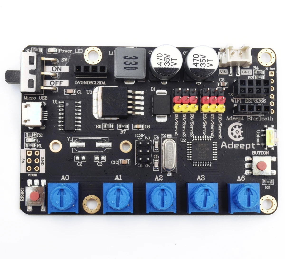 Adeept Robotic Arm Drive Board V3.0 - Compatible with Arduino UNO R3 MEGA328P